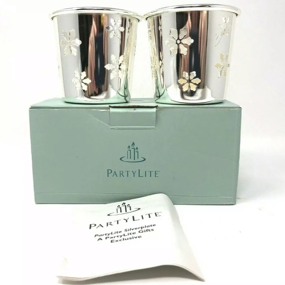 PartyLite Snowflake Silver Tea Light Candle Holder